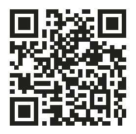 Black and white QR code with a square pattern on a white background. The QR code can be scanned with a mobile device to access digital information or a website link.